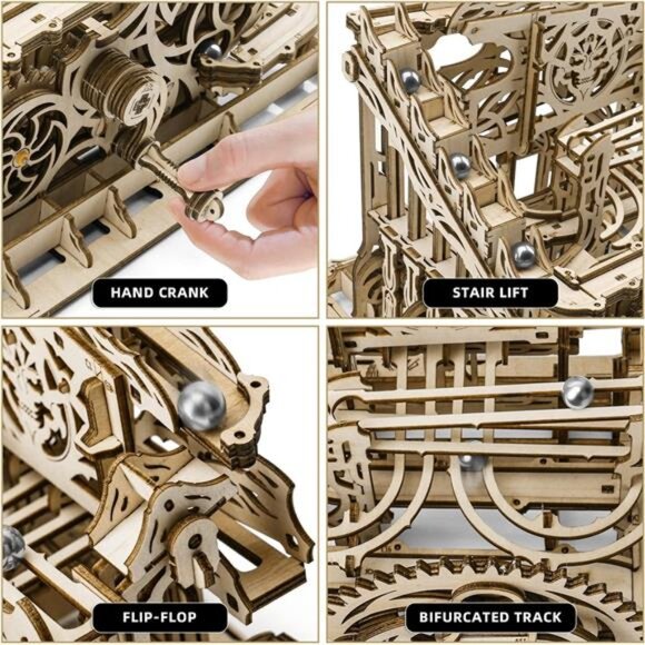 3D Wooden Puzzle Marble Run for Adults, DIY Marble Run Wooden Model Kits to - Picture 4 of 7